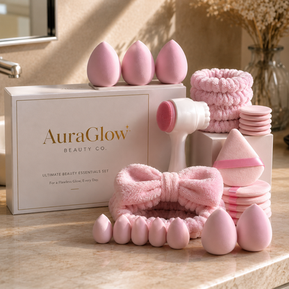 Aura Glow Makeup Essentials Kit – 24 Pieces